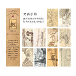 cartes postales artistes motifs monochromes dessins manuscrits peintres célèbres vintage lignes fines junk journal