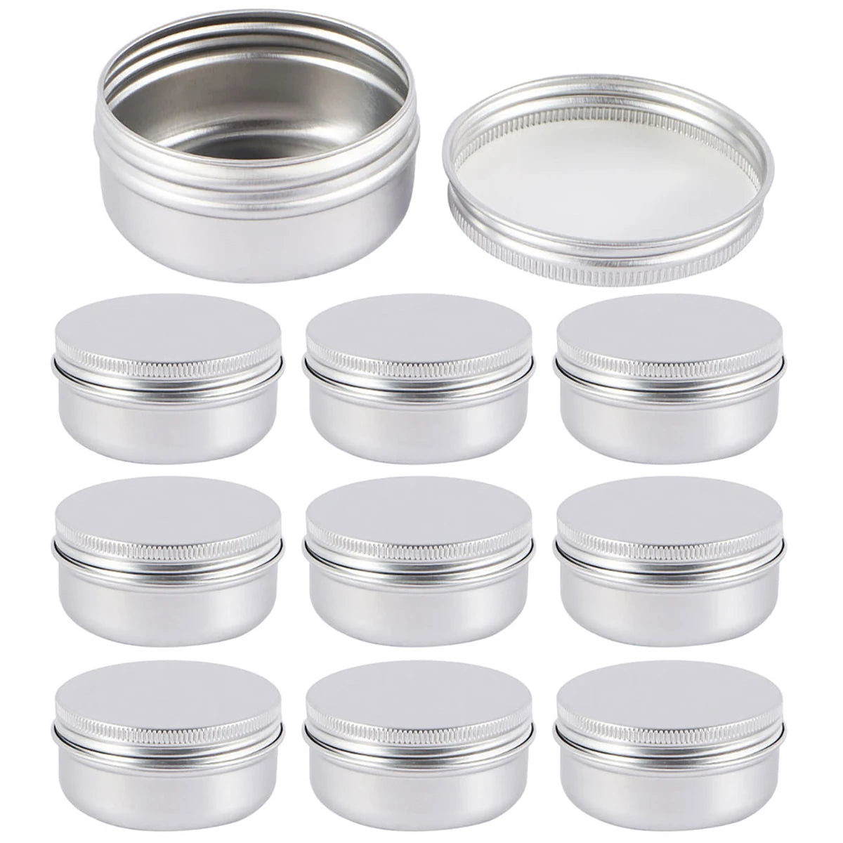 pots métal rechargeables 50ml 100ml cosmétiques baume lèvres tulipes roses utilitaire écologique