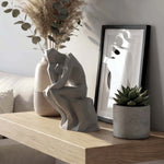 décoration minimaliste sculpture homme gris plastique moderne geometrique salon entrée