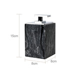 ensemble accessoires salle bain marbre noir rangement brosse dents dentifrice moderne luxe