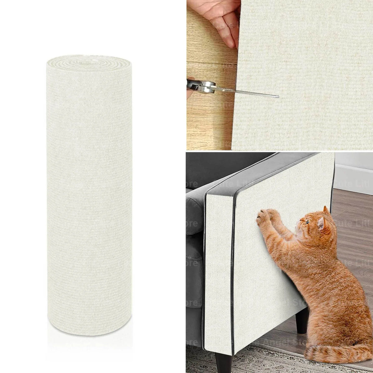 tapis grattage chats gris foncé texture rugueuse adhésif 40x300cm protection moderne