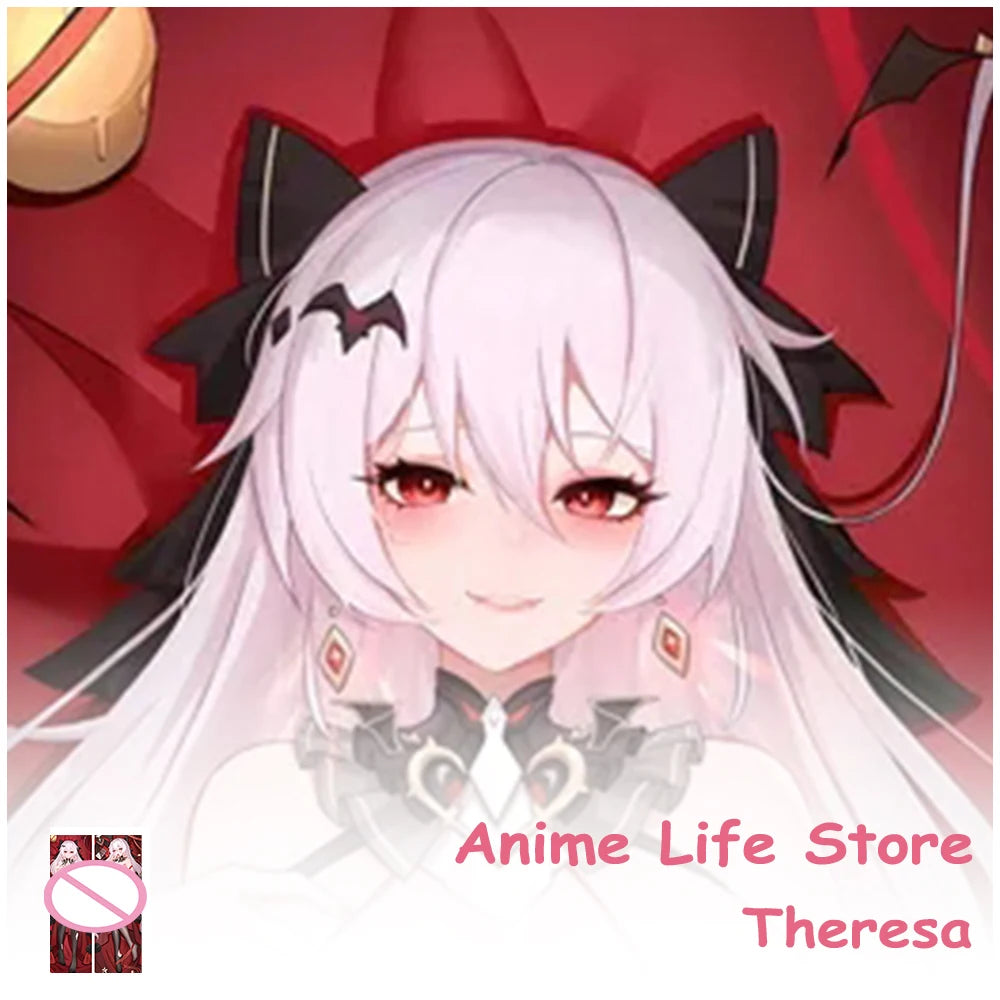 housse dakimakura anime honkai star rail theresa taie oreiller longue double face coton doux