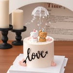 décorations gâteau coeurs 3d rouge rose adhésives réutilisables romantiques modernes