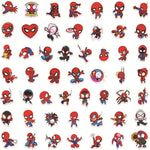 sticker spider man marvel superhero dessin animé captain america deadpool rouge noir bleu blanc