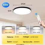 lampe led blanc moderne plaque montage inclusion télécommande trois couleurs changeantes
