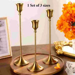 bougeoirs table dorés modernes décoration maison anniversaire mariage set différentes tailles