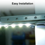 ruban lumineux led blanc moderne clips câble alimentation 256mm led kit quincailleries