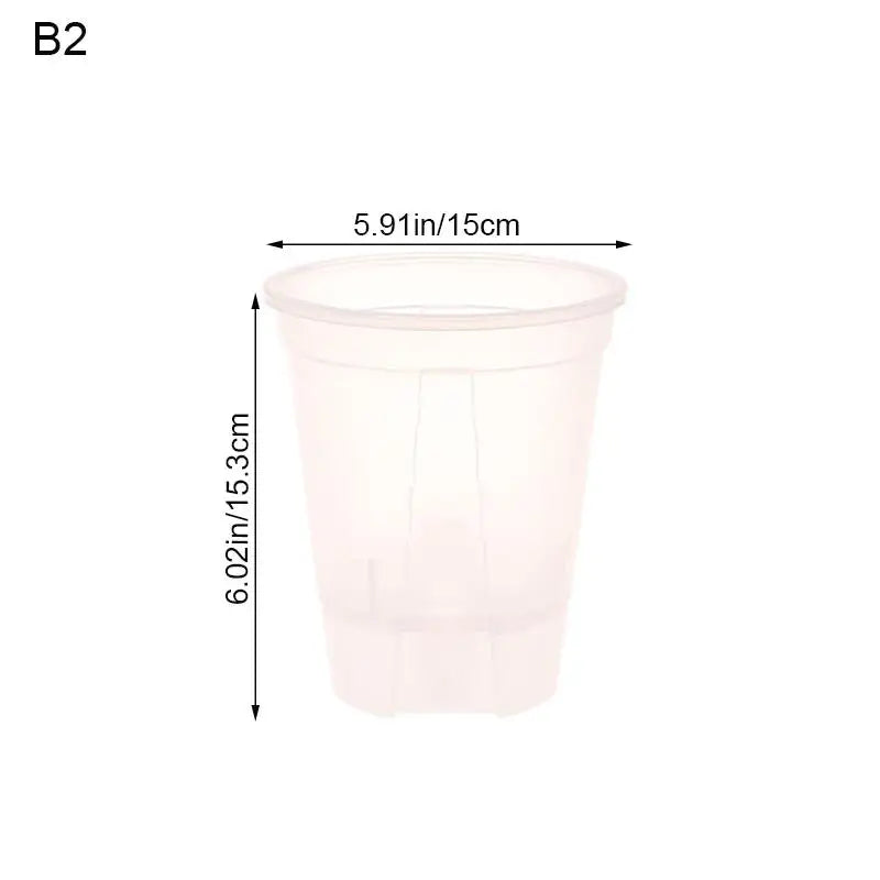 pots plantes transparents blancs modernes minimalistes grille drainage différents disponibles