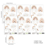stickers muraux arc ciel multicolores enfants decoration moderne vinyle