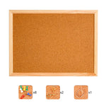 panneau affichage liège cadre bois couleur beige claire minimaliste décoratif trou accroche photo note