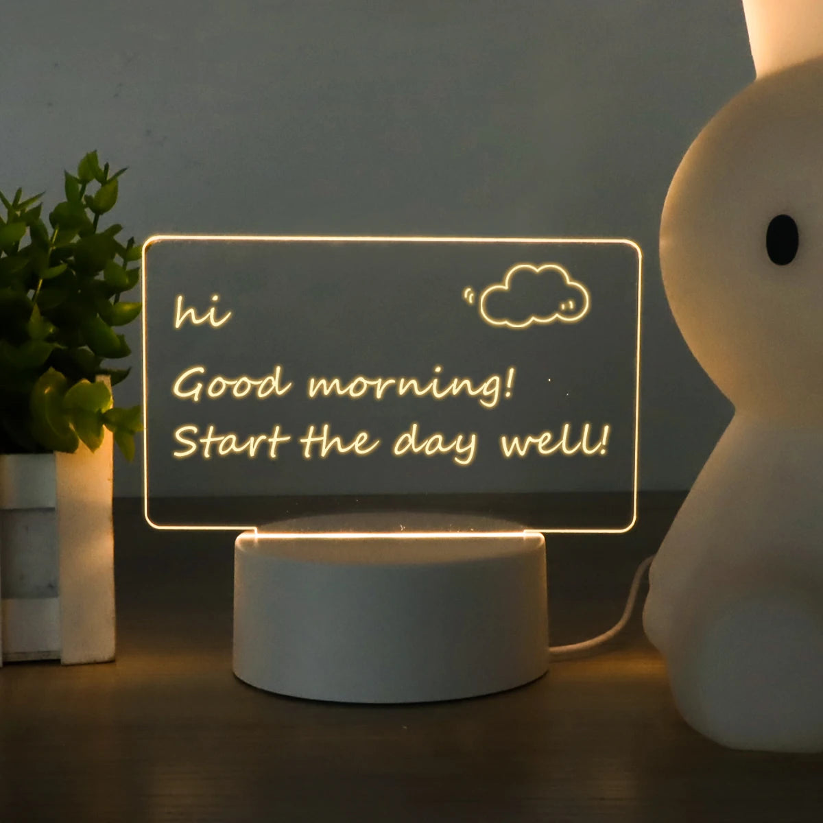 lampe led écriture réinscriptible moderne décoration chambre coucher usb rechargeable ludique