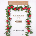 guirlande fleurs artificielles blanches roses décoratives intérieur mariage anniversaire baby shower