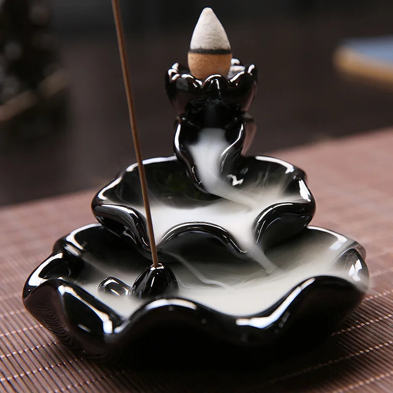 diffuseur encens bougie noir blanc texture ondulée zen moderne élémentaire simple