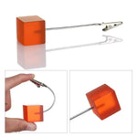 porte cartes photo pince cube coloré moderne minimaliste rouge vert jaune bleu ciel orange