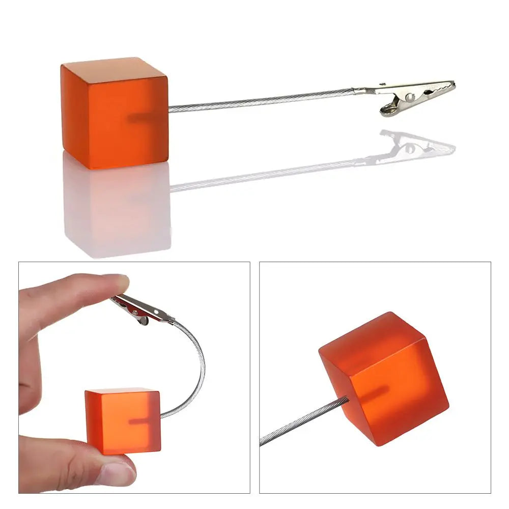 porte cartes photo pince cube coloré moderne minimaliste rouge vert jaune bleu ciel orange