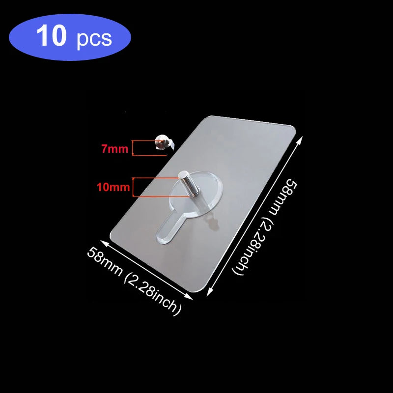 prise courant multi fentes adhésive transparente moderne pratique blanc boutons fixation