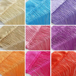 rideau decoratif tissu alveolaire franges or bleu violet rose semi transparent moderne 100x200cm