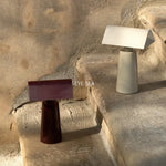 lampe table moderne minimaliste japonais rouge gris clair led intérieur maison