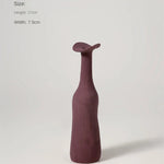 vase decoratif moderne marron rouille violet gris beige fleurs seches arrangement floral decoration maison