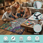 couverture coloriage enfant multicolore graffiti animaux créative daim polyester lavable DIY
