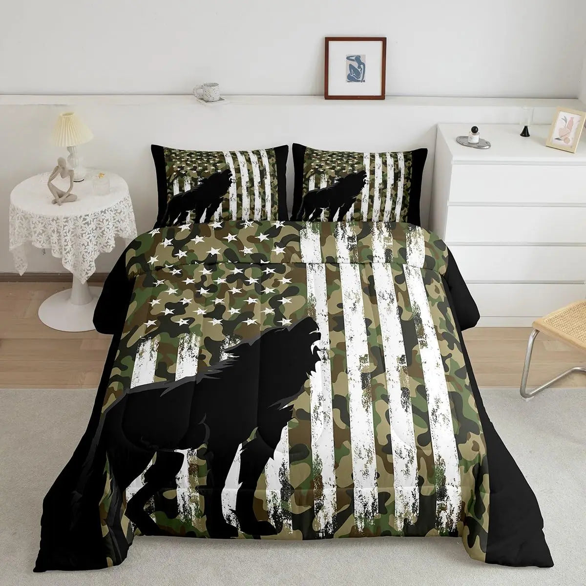 Texture en quilting de la parure de lit loup 100% polyester