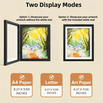 cadre photo enfant frontal magnétique dessins affiches deux tailles noir beige contemporain