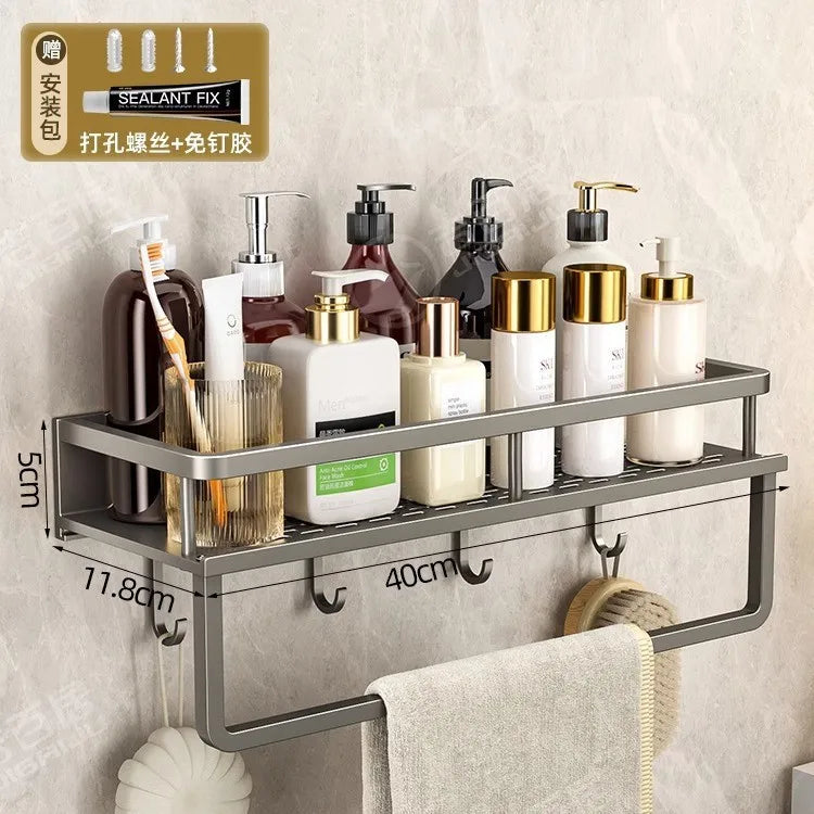 étagère murale moderne grille ventilation clip fixation salle bain cuisine organisation couleur beige claire