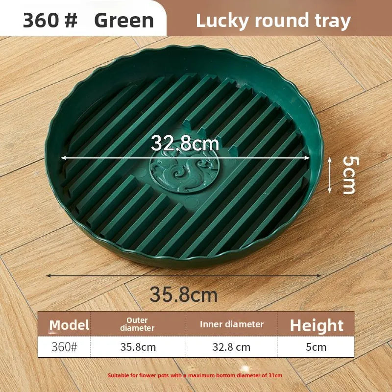 plateau fleur décoratif résine pot plante bordure ondulée moderne