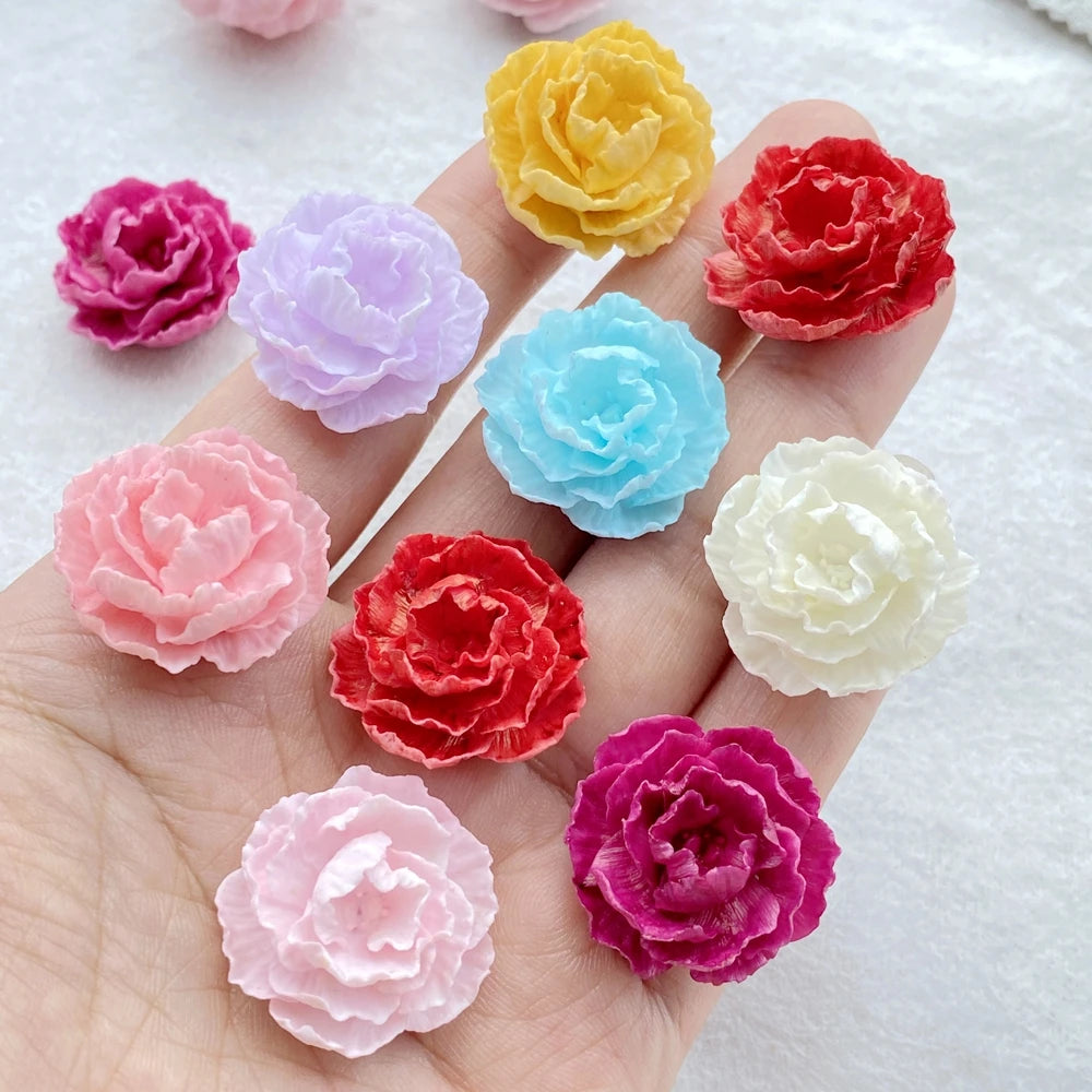 fleurs artificielles rose rouge jaune bleu violet blanches relief décor scrapbooking bricolage artisanat