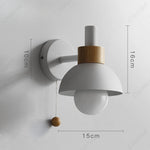 applique murale moderne vert jaune rose blanc ampoule led câble interrupteur chambre salon