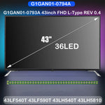 bandes rétroéclairage led 43inch fhd noir moderne connecteur diodes led