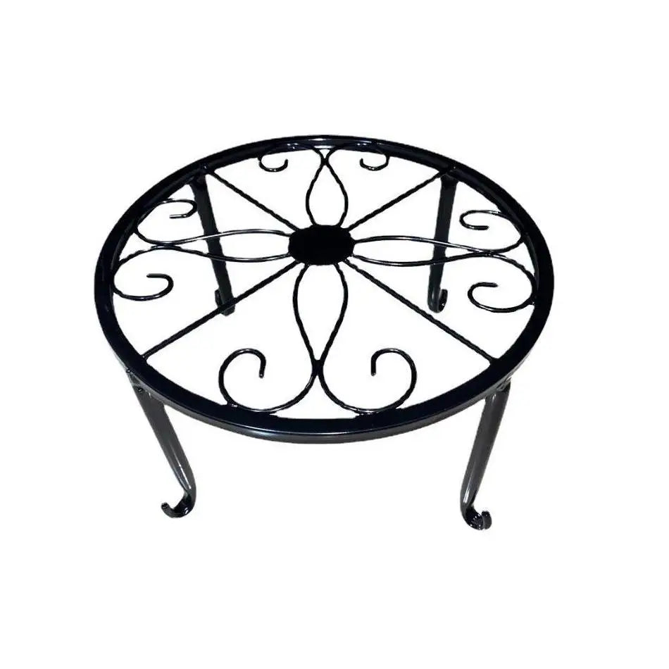 support plante métal moderne ornements floraux élégant noir blanc robusteintérieurextérieur