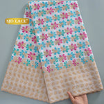 tissu dentelle multicolore brodé fleurs motifs géométriques translucides élégants occasionnels soirée mariage