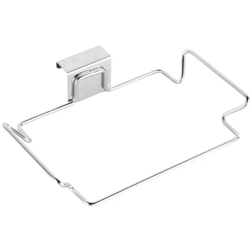 porte sacs poubelle acier inoxydable blanc bleu transparent moderne clips magnétiques rangement cuisine