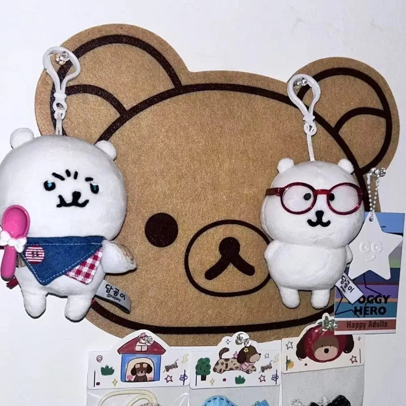 décoration murale kawaii ours souriant panneau tête ours animaux porte clés étiquettes gâteau cerise