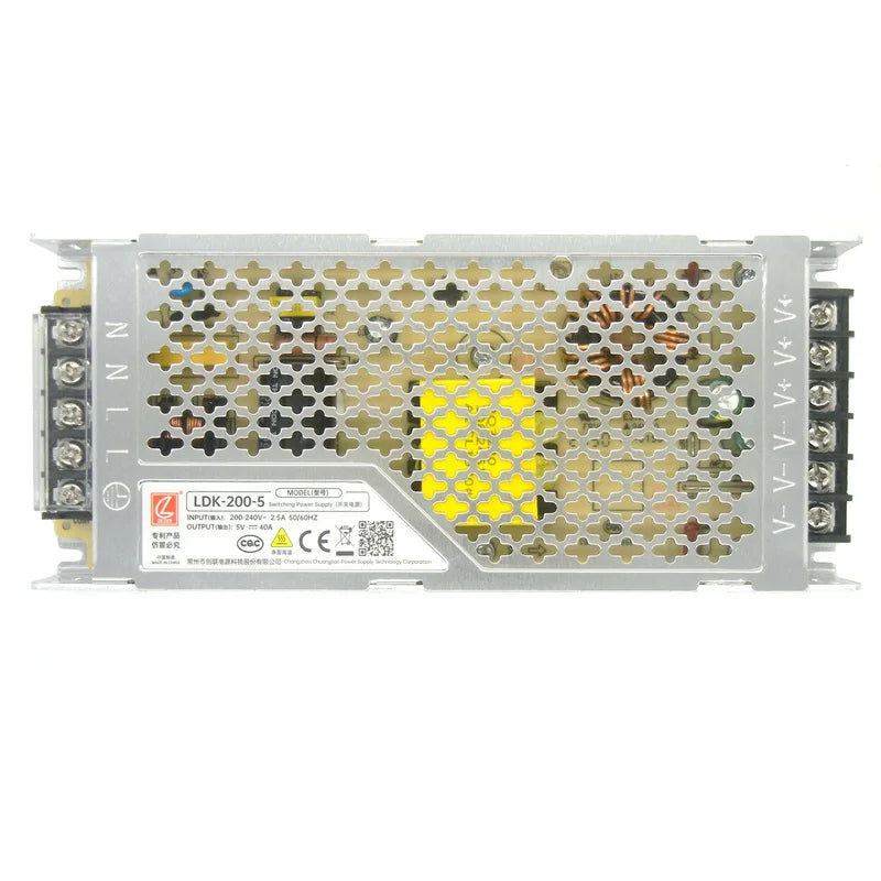 transformateur électrique argenté moderne 200w 40a clips latéraux connecteurs électriques certifié