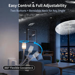 projecteur blanc bleu clair led usb motifs transparent moderne adhésif veilleuse ambiance decoration murale