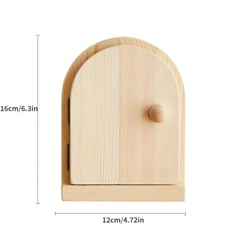boîte rangement prise électrique bois clair foncé texture bois minimaliste fixations vis inclusées