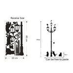 sticker mural noir silhouettes chats oiseaux lampe perron adhésif artisteintérieur decoration opacite creative animated