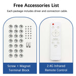 Module LED blanc moderne 72W 96W aimants remote control tricolore 220V