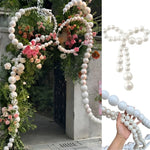 guirlande décoratives mariage anniversaire blanc crème rose bleu clair festif éligant semi transparent voile