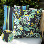 housses coussin imperméables fleurées modernes extérieur intérieur voiture 45x45cm deux lot