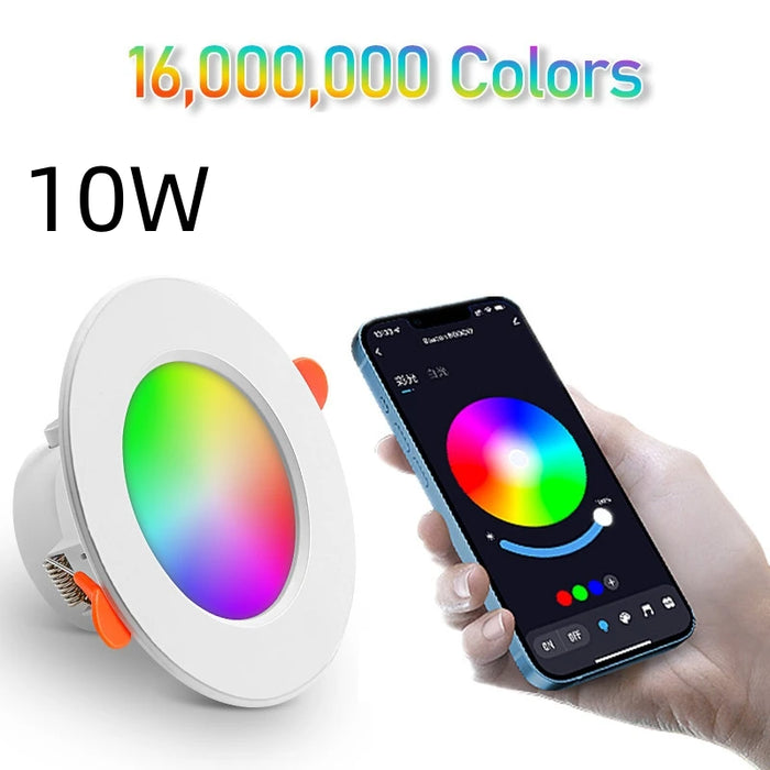 ampoule led intelligente 10w 15w blanc rgb cw tech app contrôle bluetooth voix