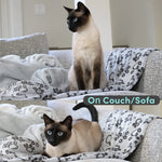 couverture animaux douce imprimé pattes gris rose confortable lavage main chiens différentes tailles