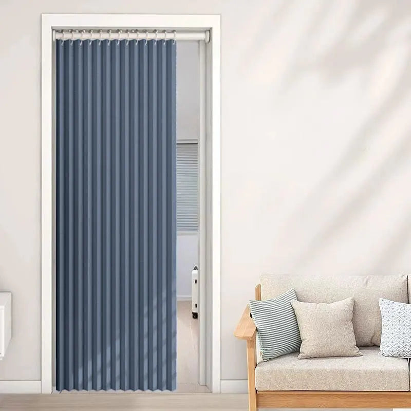 rideau plissé blanc bleu gris moderne polyester isolation thermique pliante accrochage facile chambre salon