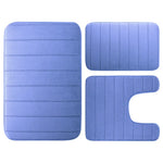 tapis bain mousse mémoire forme absorbant antidérapant moderne rayé beige clair salle bain lavable