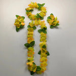 guirlande fleurs artificielles rose jaune vert festives mariage décoration anniversaire simple festive