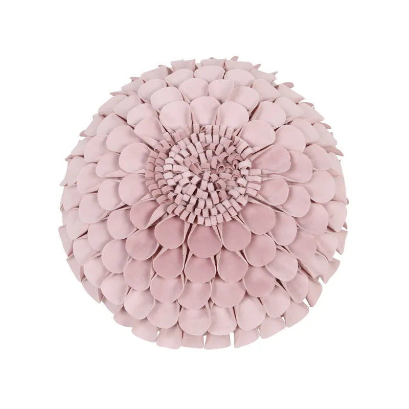 coussin velours moderne motif fleurs relief jaune gris rose blanc décoration intérieure sofa chaise