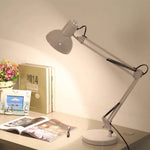 lampe moderne articulée noir blanc flux lumineux faible clip table flexible étude chambre