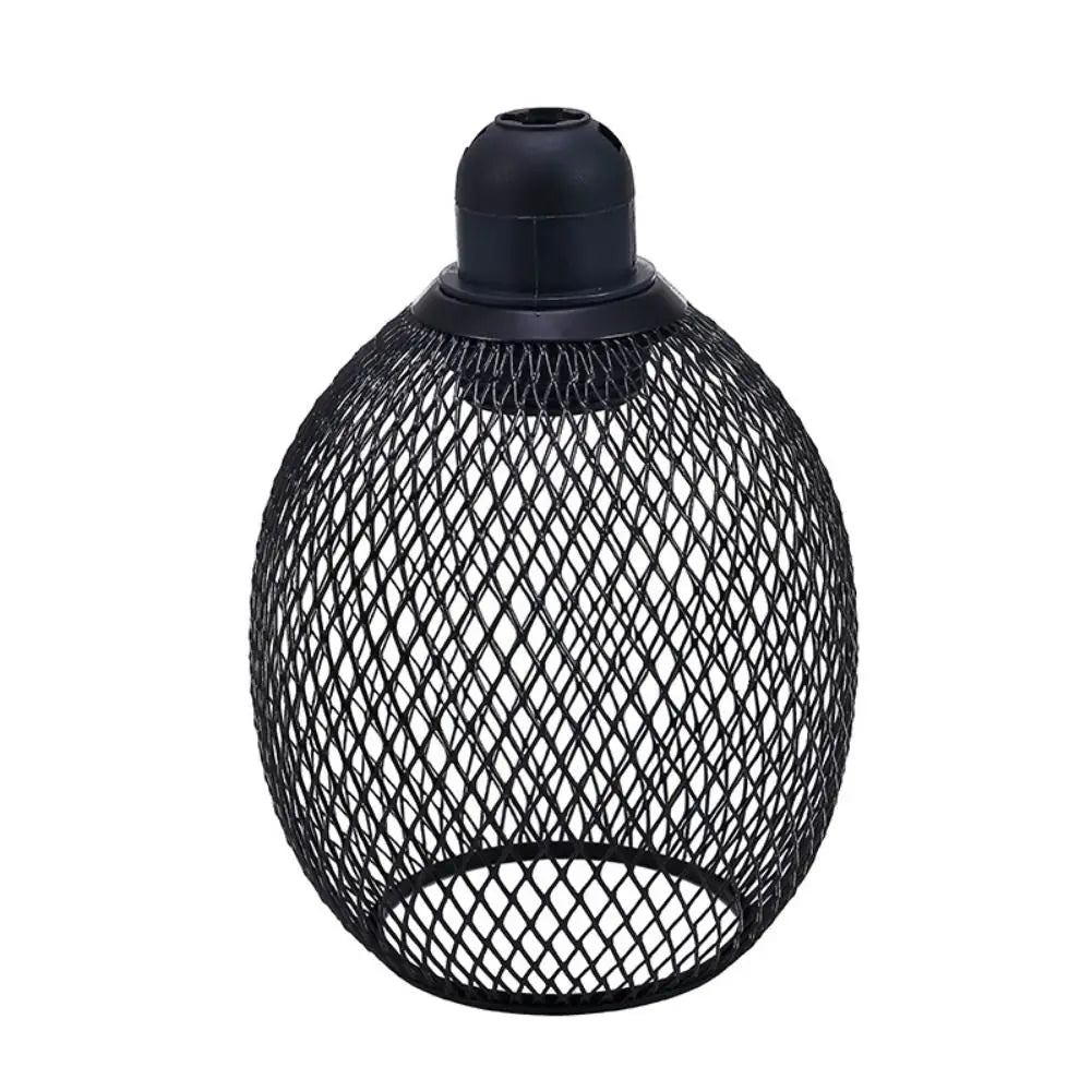 lampe suspendue industrielle filtre ampoule filament noir doré blanc métal maille opacité vintage